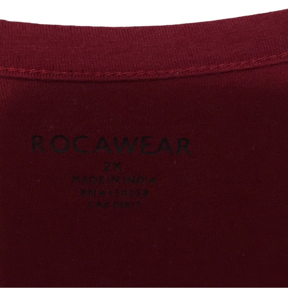 Rocawear Womens Vintage Tshirt with Ruched Sides Patches Studs - Picture 5 of 8
